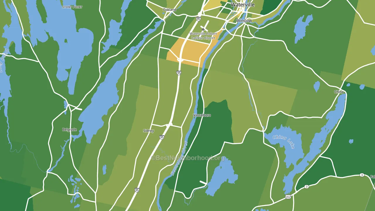 Weeks Mills, ME block-group voter-turnout map