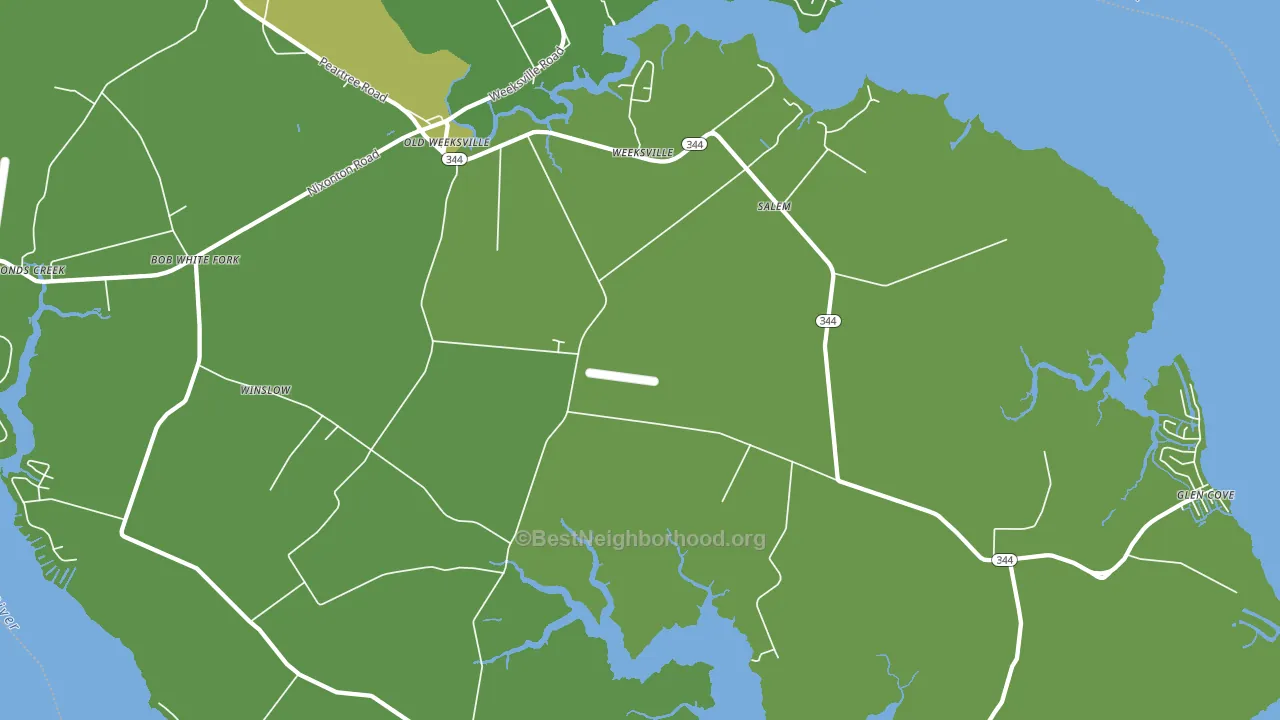 Weeksville, NC block-group voter-turnout map