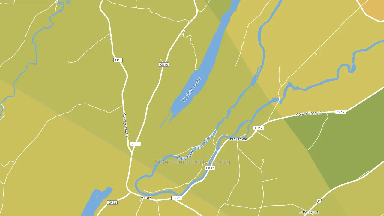 Wegatchie, NY block-group voter-turnout map