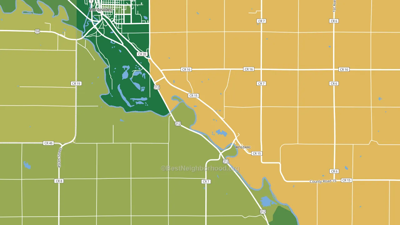 Wegdahl, MN block-group voter-turnout map