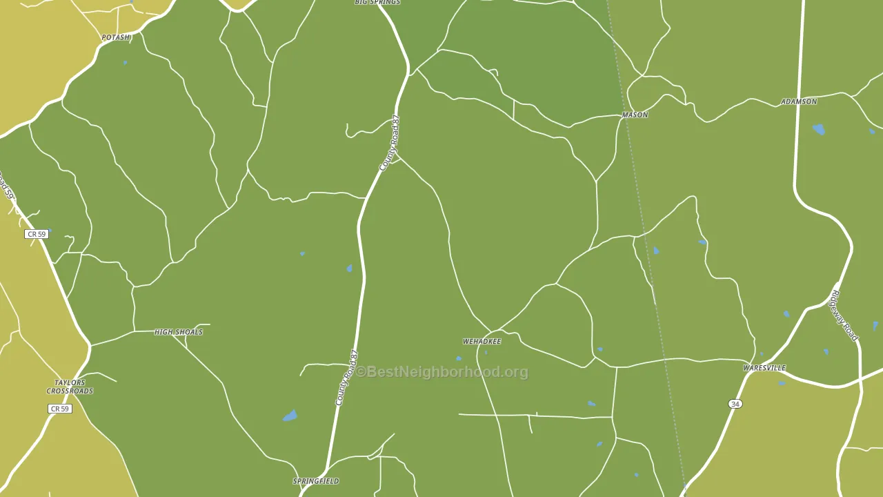 Wehadkee, AL block-group voter-turnout map