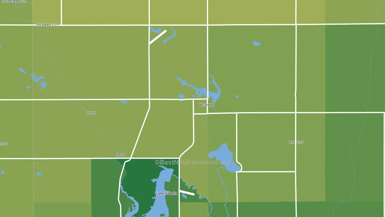 Weidman, MI block-group voter-turnout map