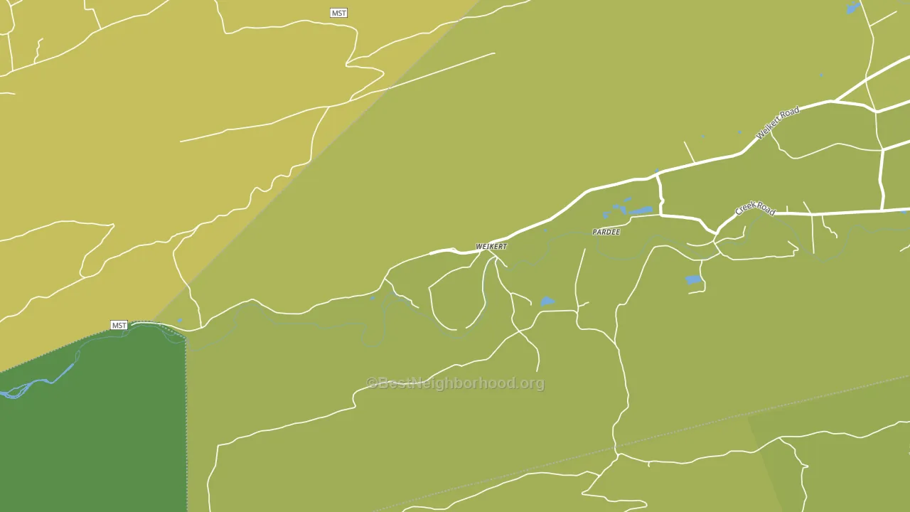 Weikert, PA block-group voter-turnout map