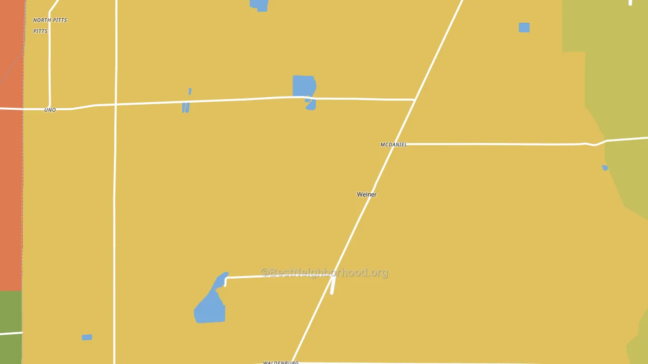 Weiner, AR block-group voter-turnout map