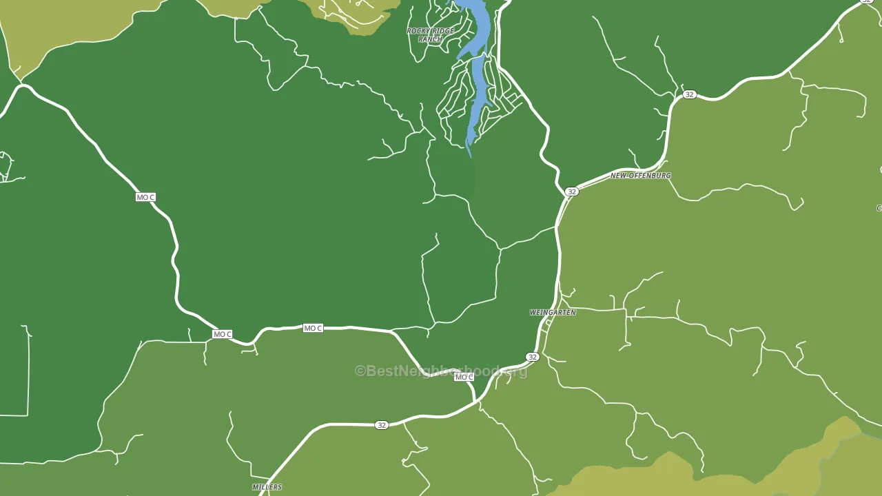 Weingarten, MO block-group voter-turnout map