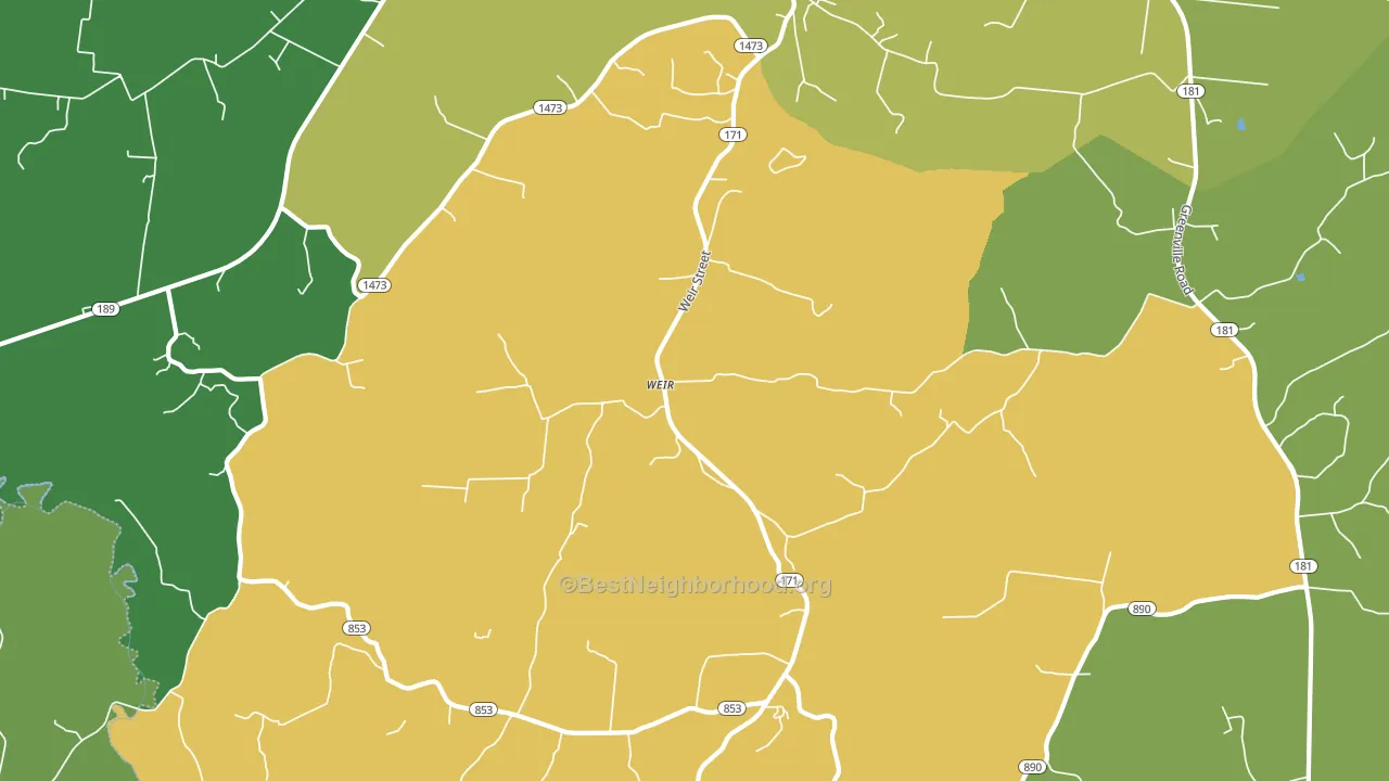 Weir, KY block-group voter-turnout map
