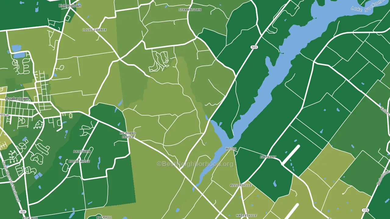Weisel, PA block-group voter-turnout map