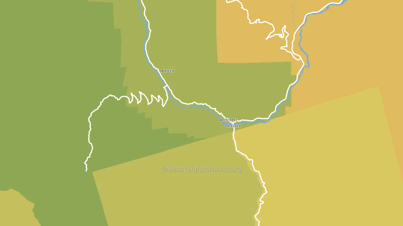 Weitchpec, CA block-group voter-turnout map