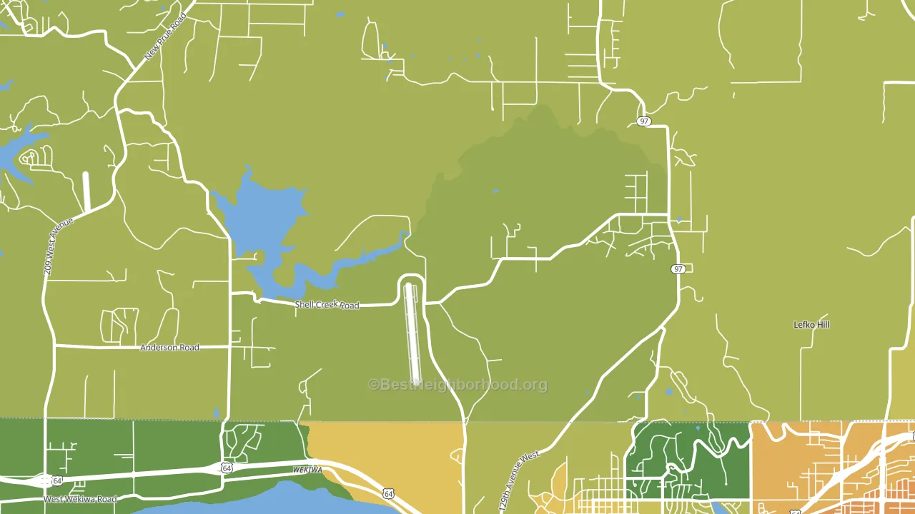 Wekiwa, OK block-group voter-turnout map