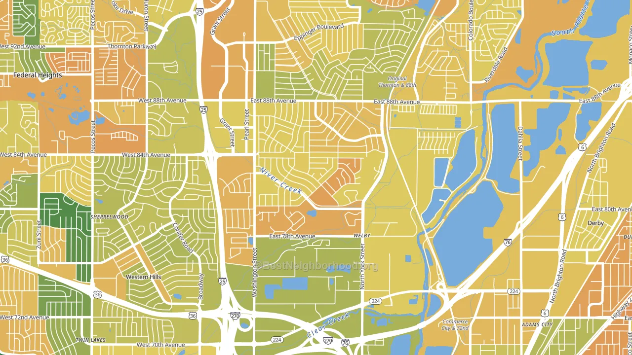 Welby, CO block-group voter-turnout map