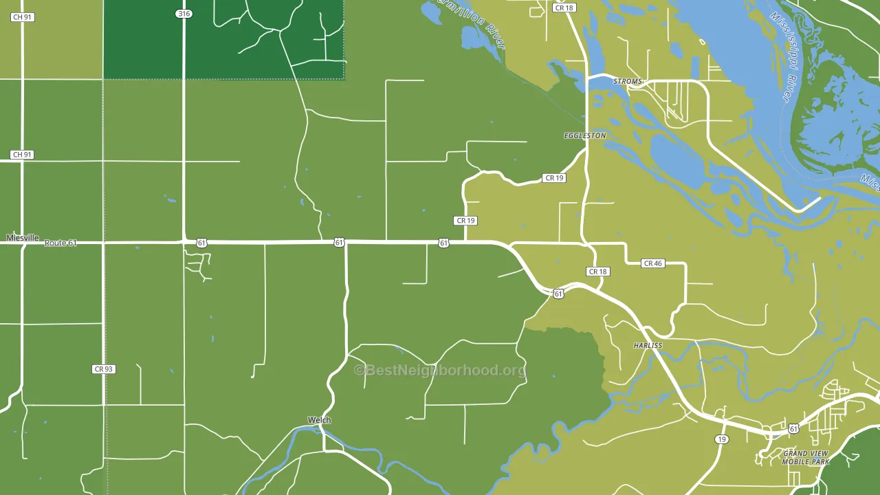 Welch, MN block-group voter-turnout map