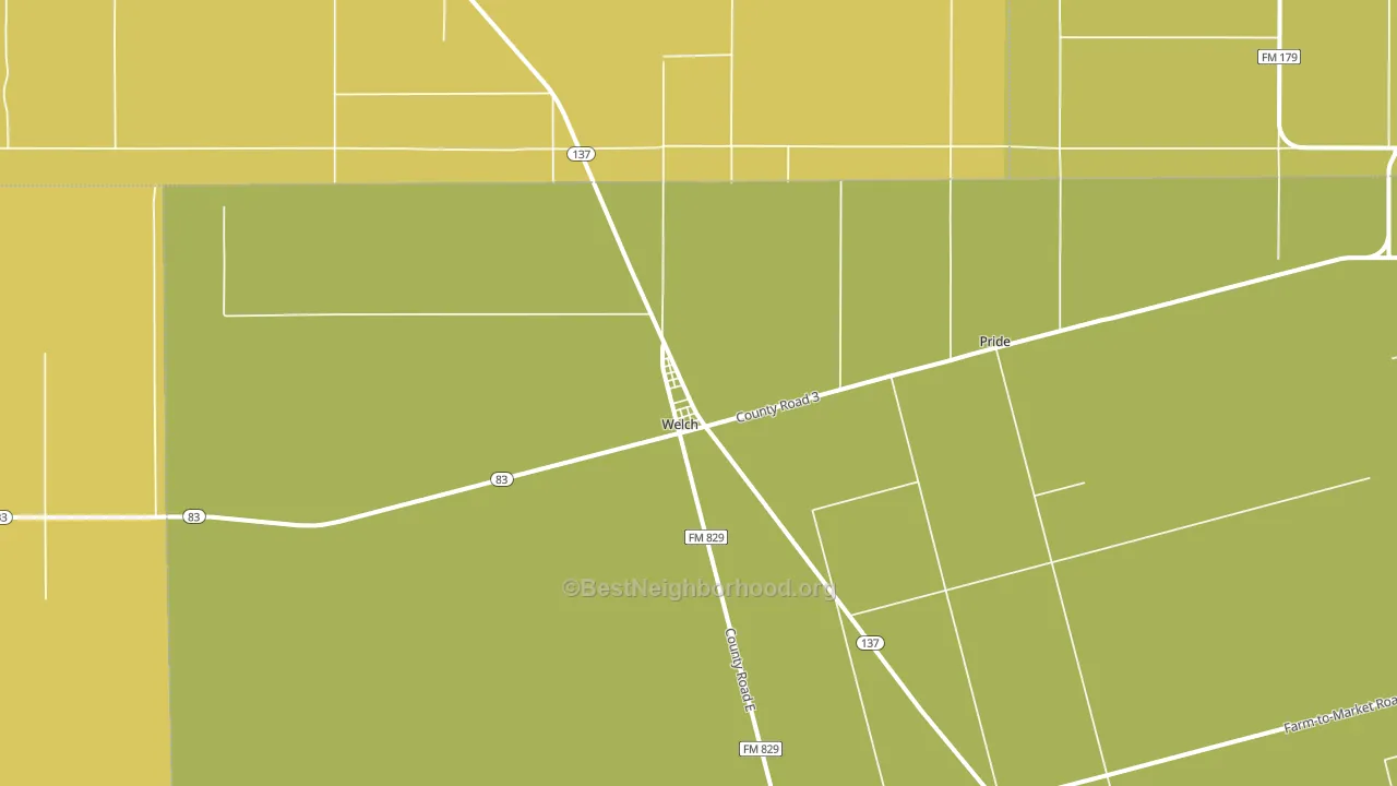 Welch, TX block-group voter-turnout map