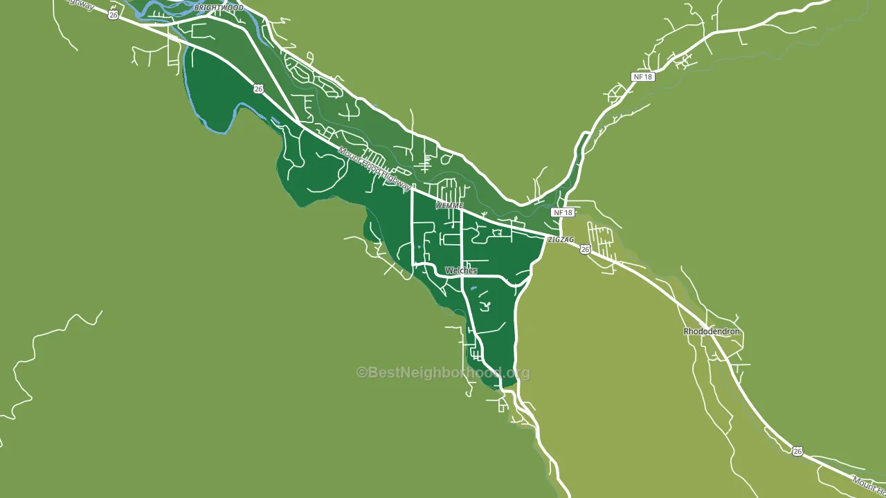 Welches, OR block-group voter-turnout map