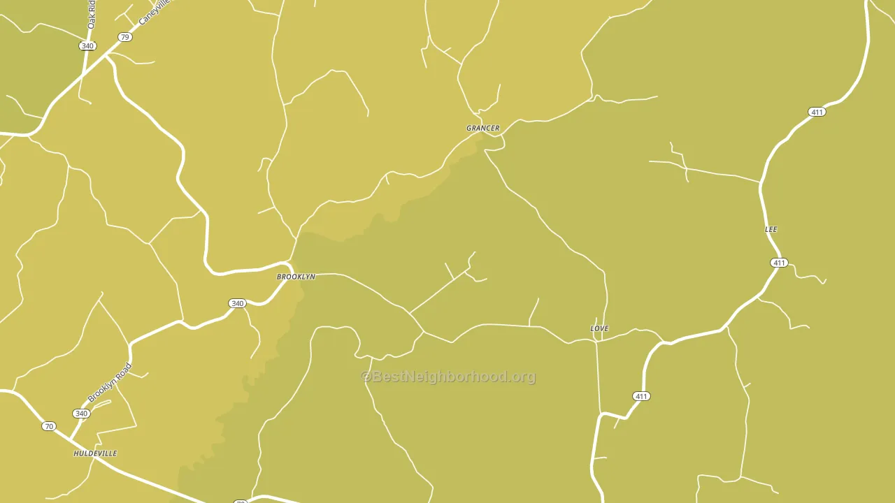 Welchs Creek, KY block-group voter-turnout map