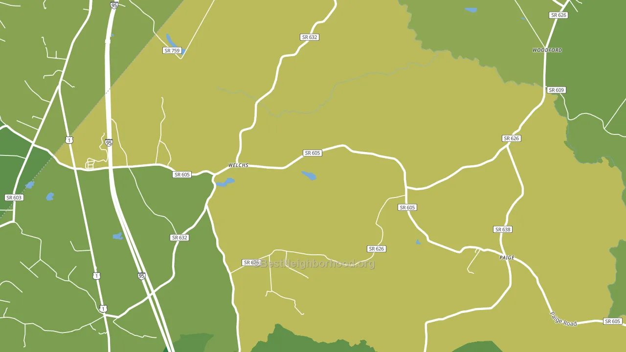 Welchs, VA block-group voter-turnout map