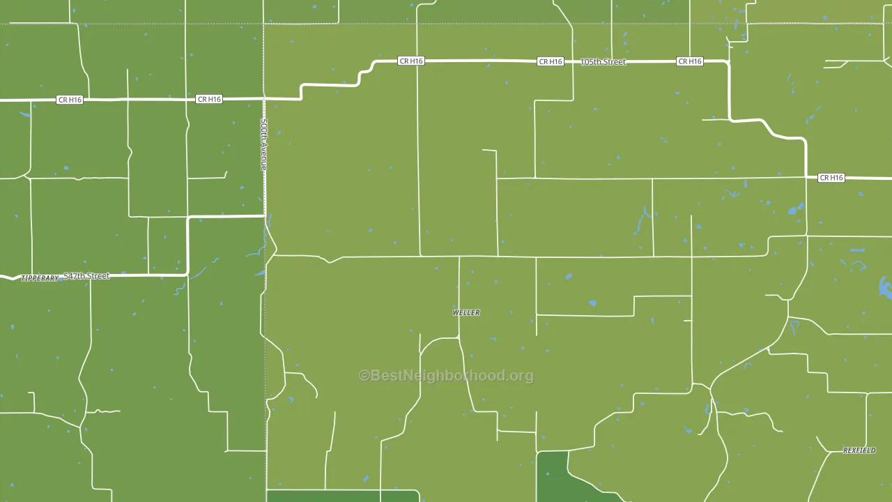 Weller, IA block-group voter-turnout map
