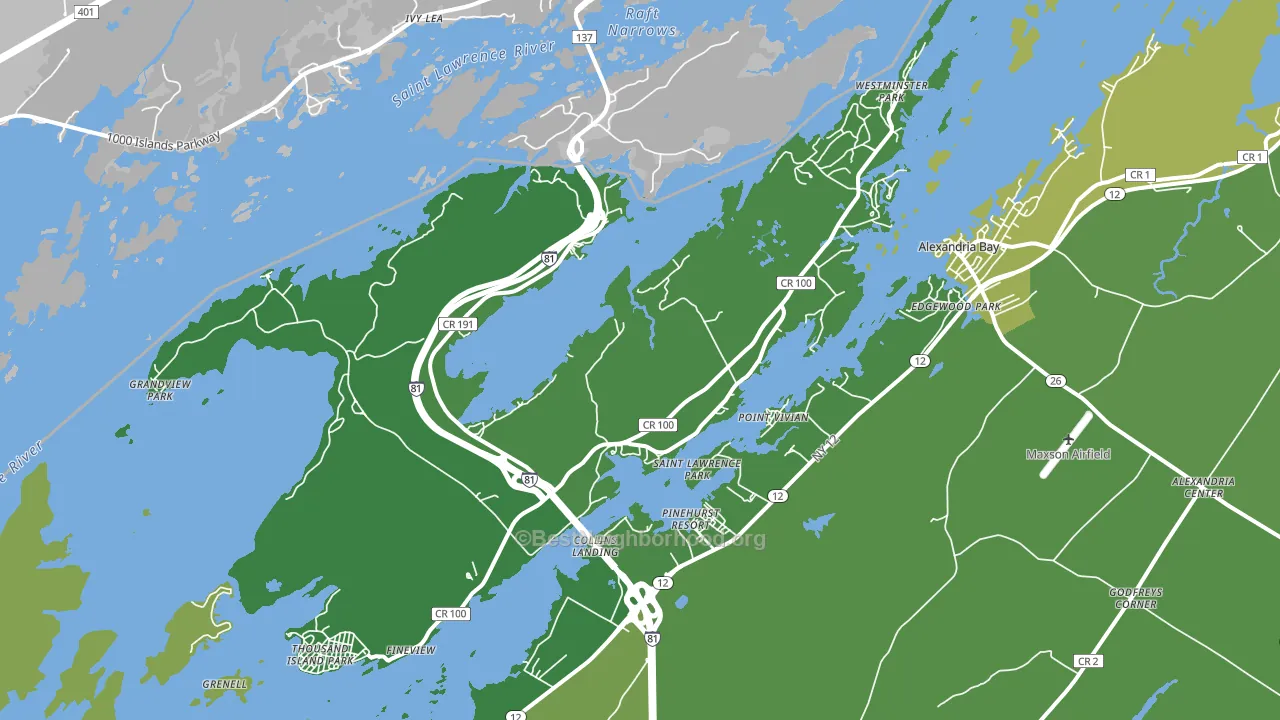 Wellesley Island, NY block-group voter-turnout map