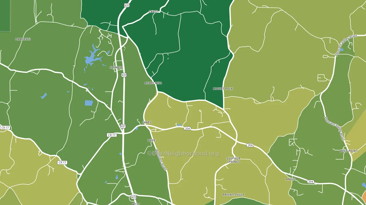 Wellington, AL block-group voter-turnout map