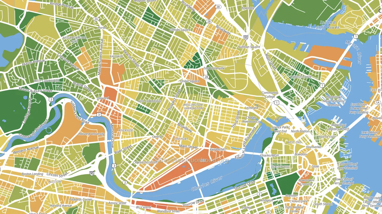 Wellington-Harrington, Cambridge, MA block-group voter-turnout map