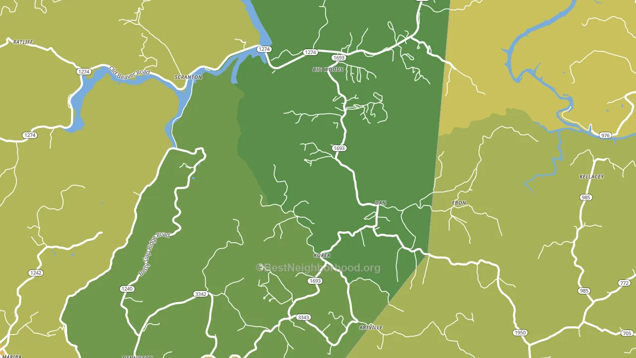 Wellington, KY block-group voter-turnout map