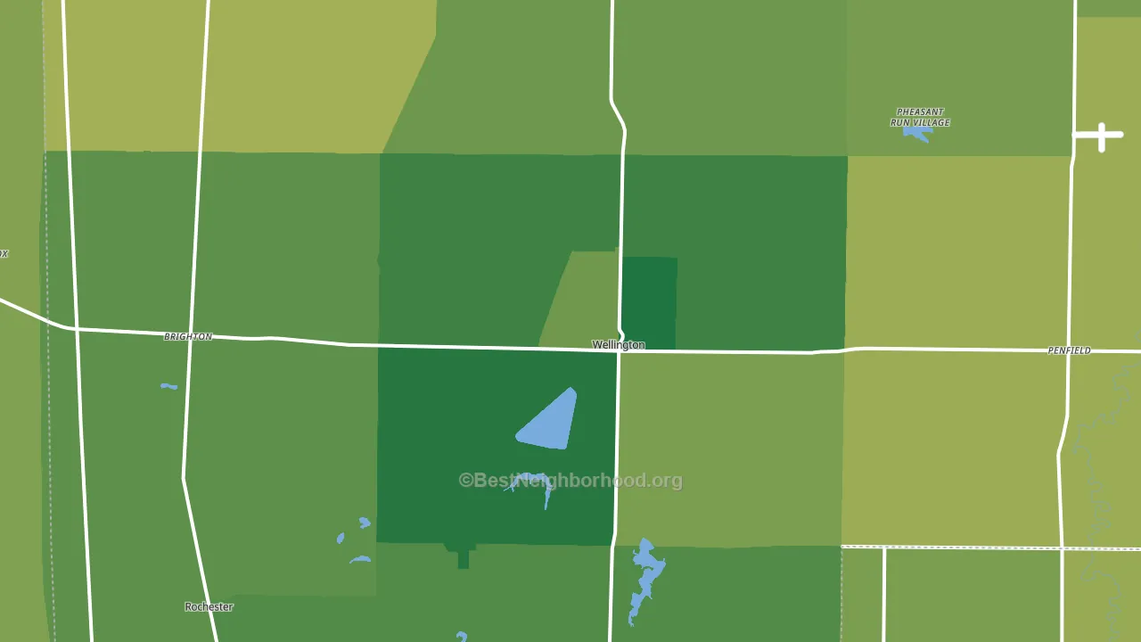 Wellington, OH block-group voter-turnout map