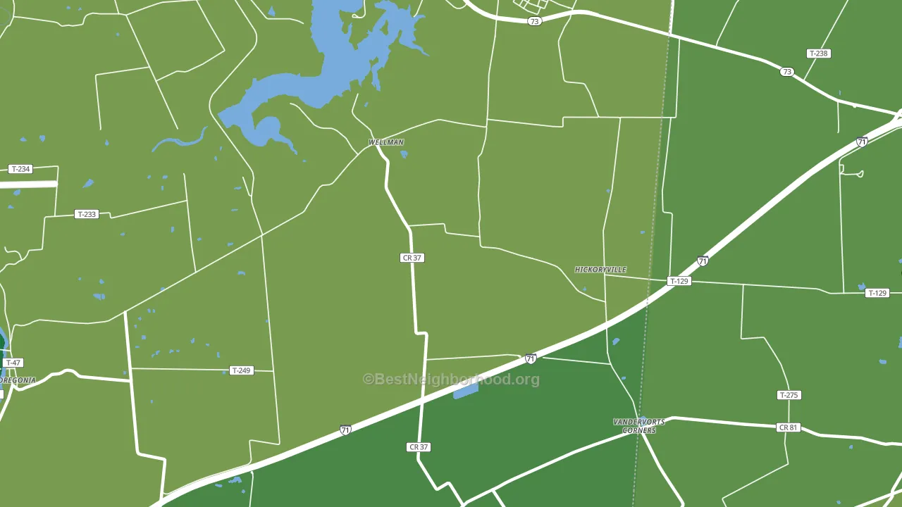 Wellman, OH block-group voter-turnout map