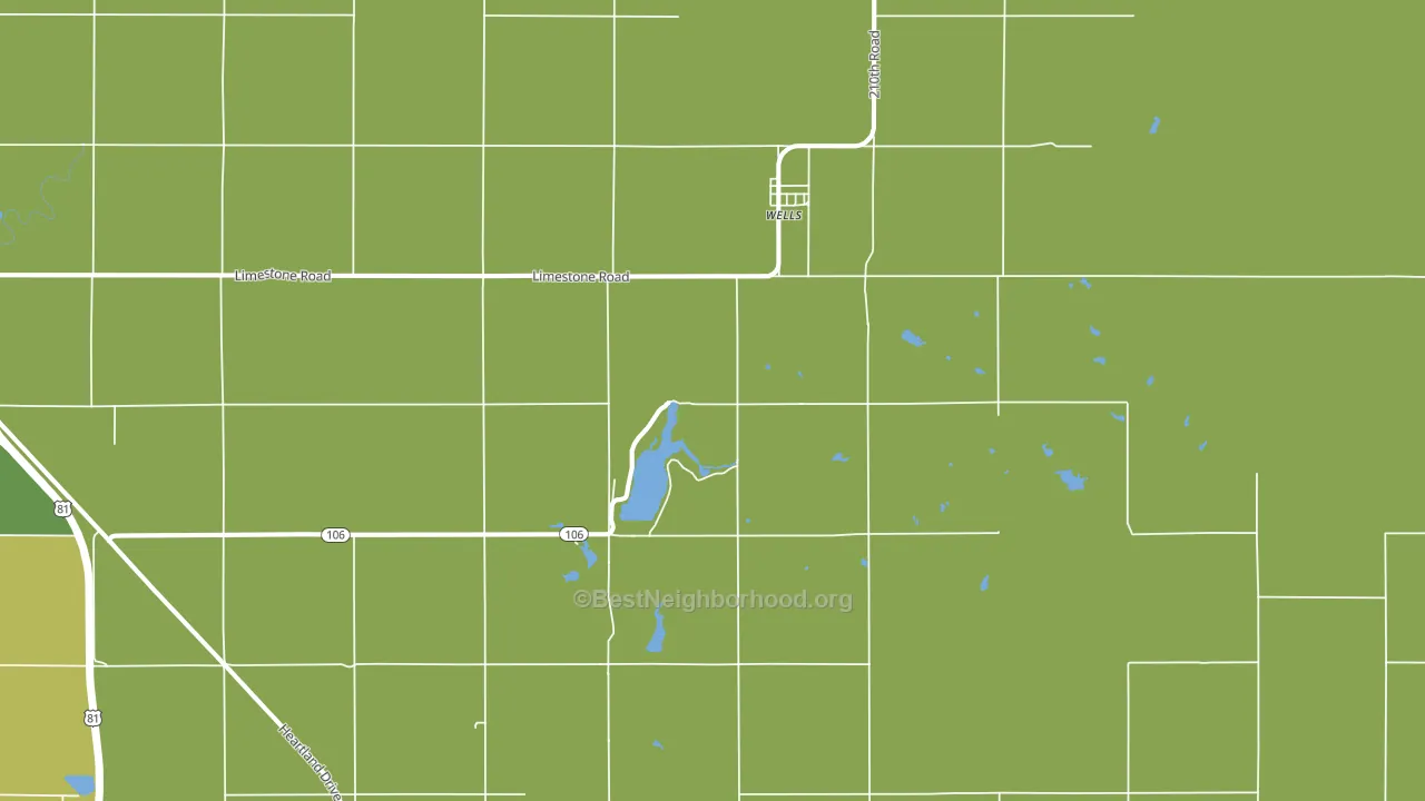 Wells, KS block-group voter-turnout map