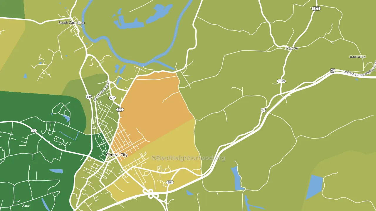 Wells, KY block-group voter-turnout map