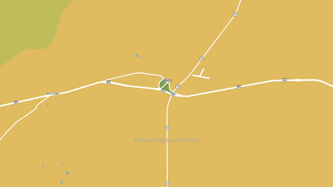 Wells, NV block-group voter-turnout map