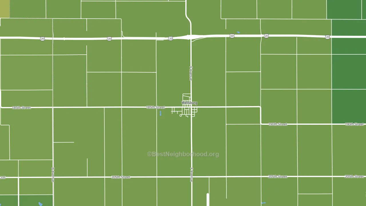 Wellsburg, IA block-group voter-turnout map