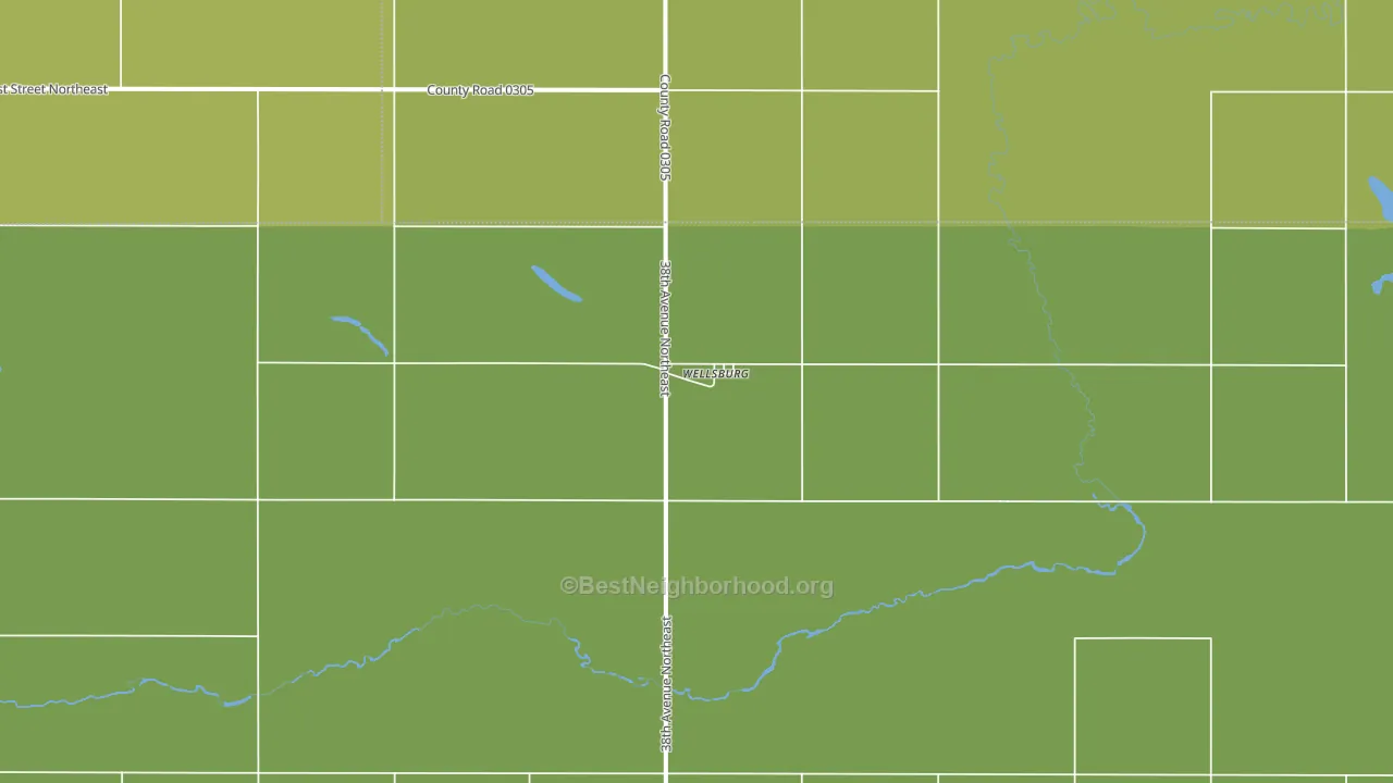 Wellsburg, ND block-group voter-turnout map