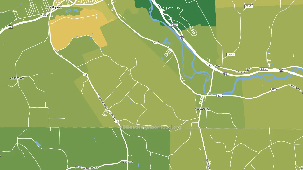 Wellsburg, NY block-group voter-turnout map
