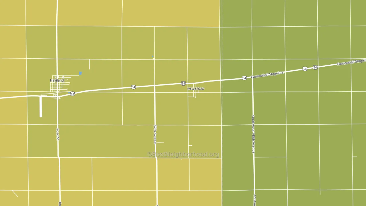 Wellsford, KS block-group voter-turnout map
