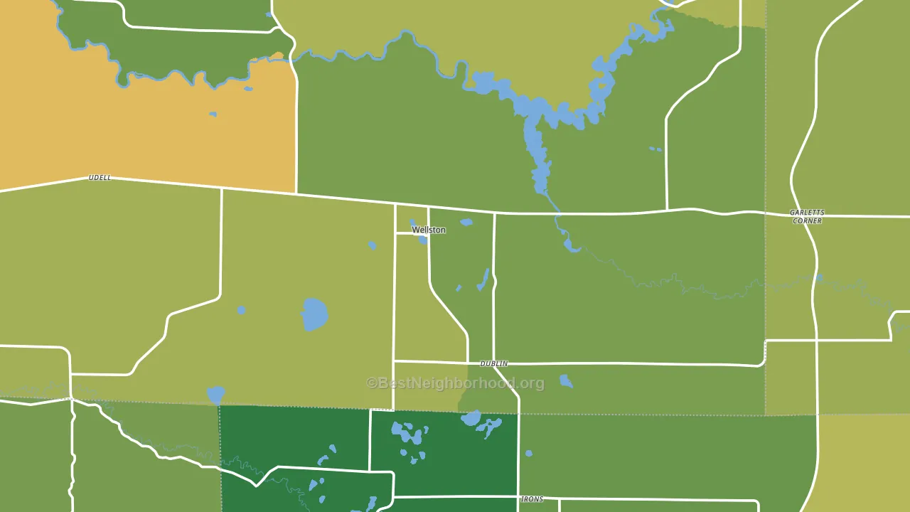 Wellston, MI block-group voter-turnout map