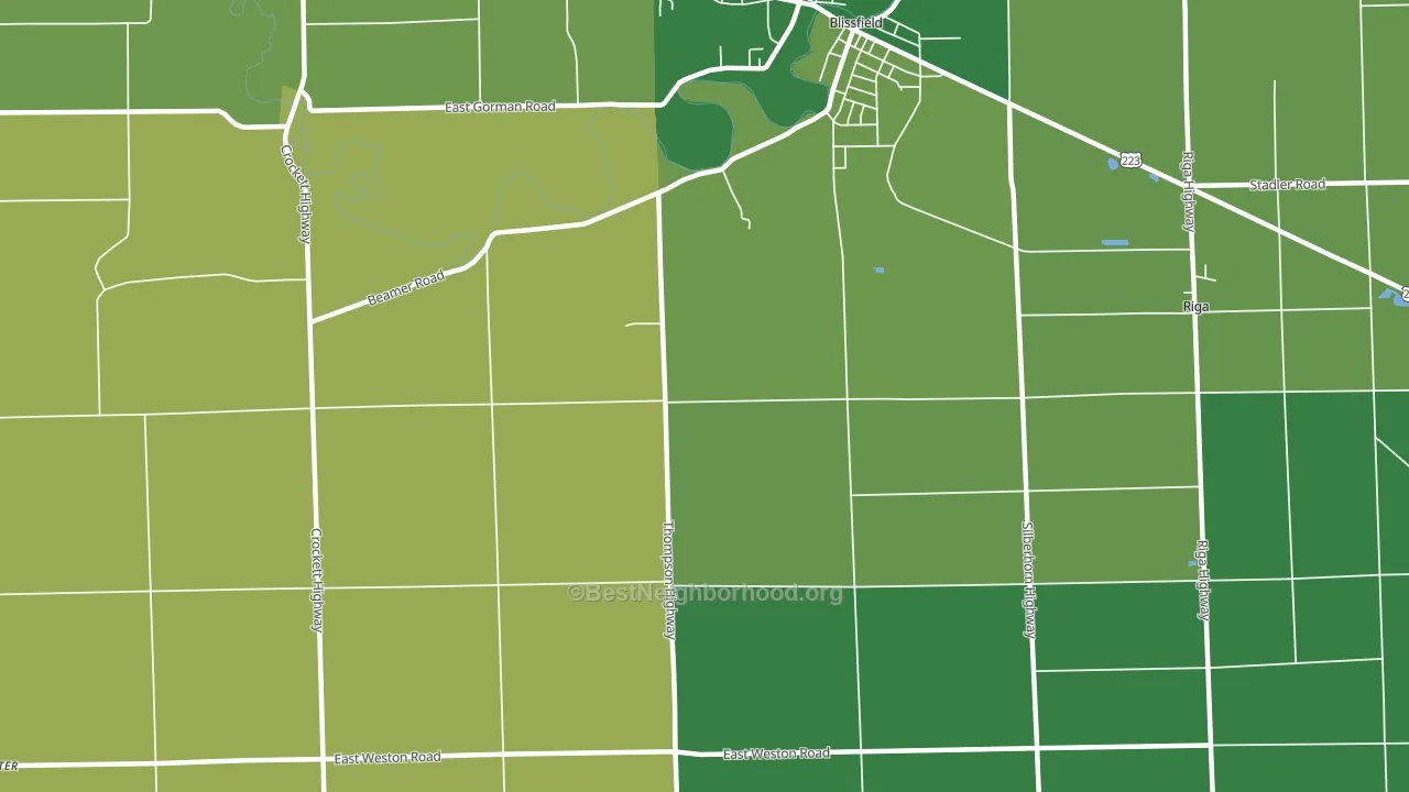 Wellsville, MI block-group voter-turnout map