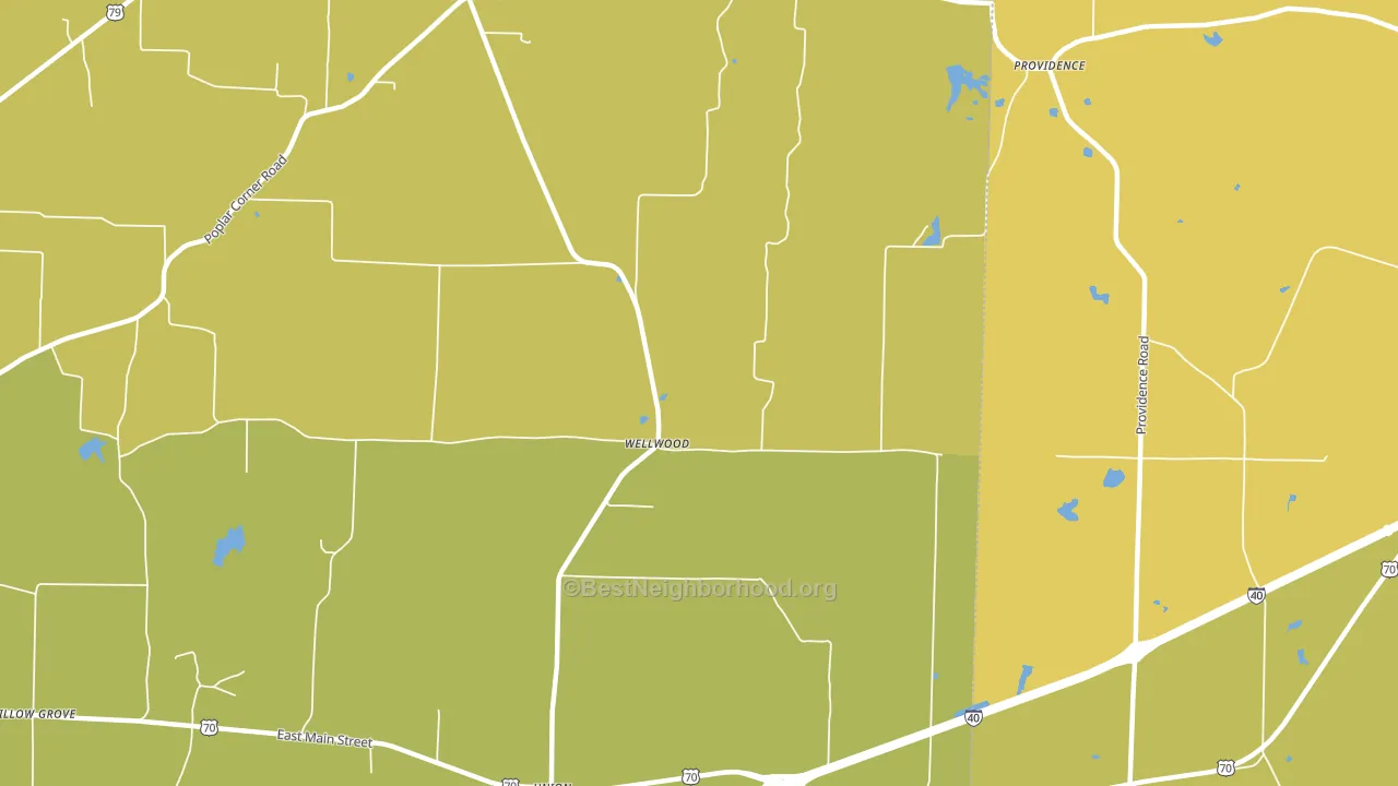 Wellwood, TN block-group voter-turnout map