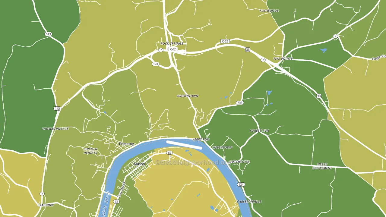Welshtown, OH block-group voter-turnout map