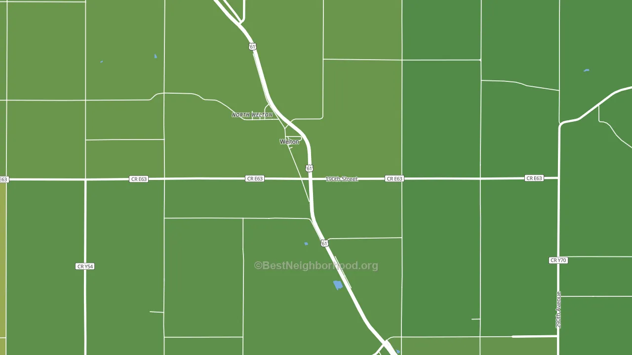 Welton, IA block-group voter-turnout map