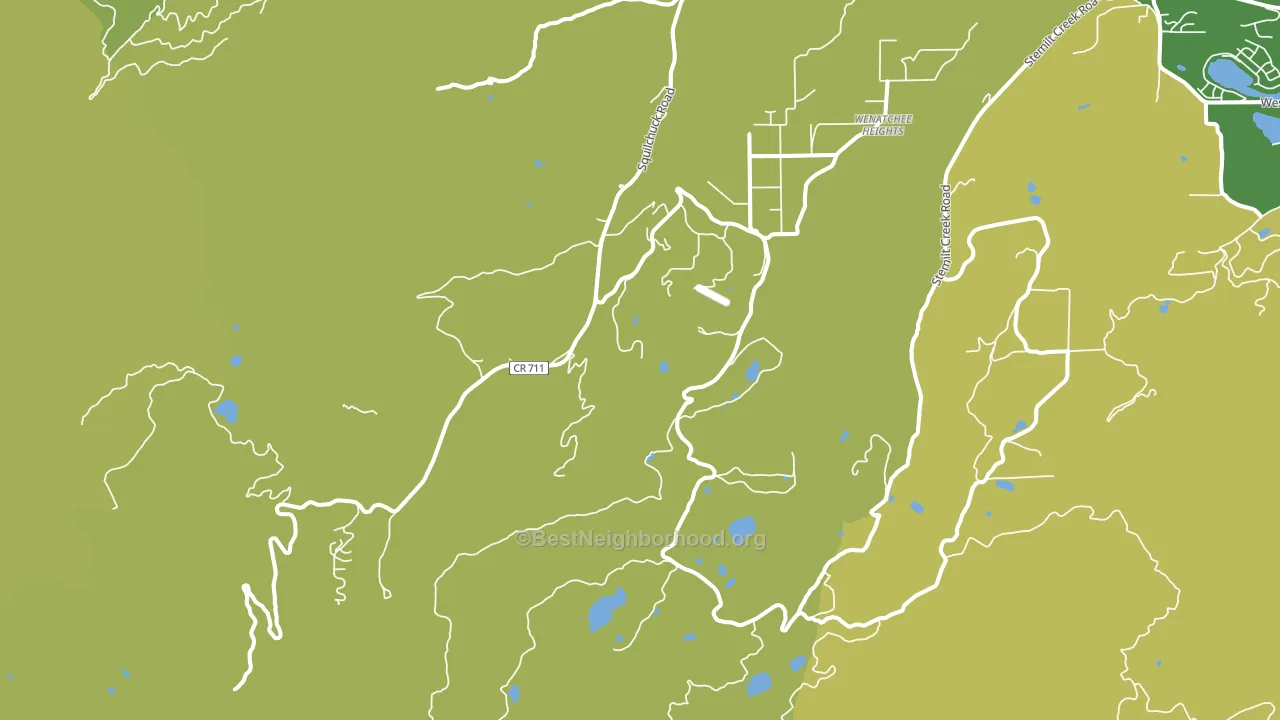 Wenatchee Heights, WA block-group voter-turnout map