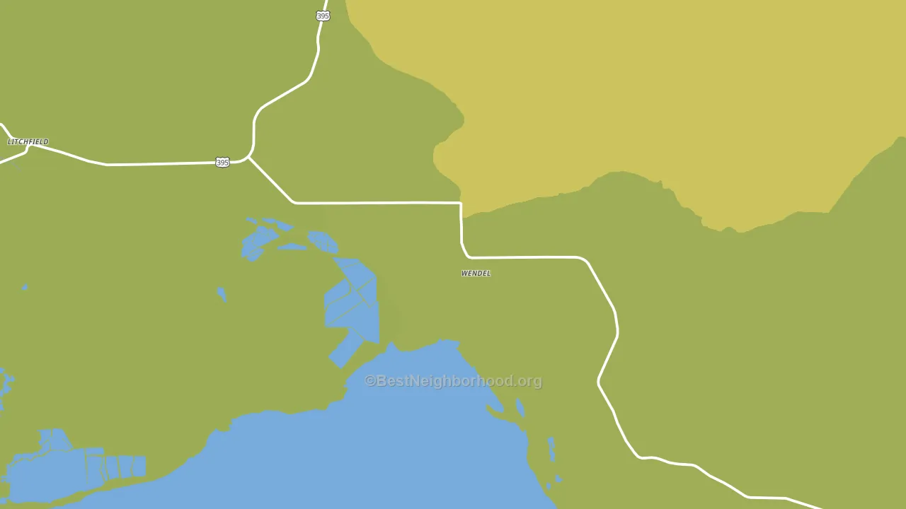 Wendel, CA block-group voter-turnout map