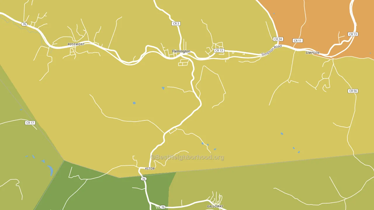 Wendel, WV block-group voter-turnout map