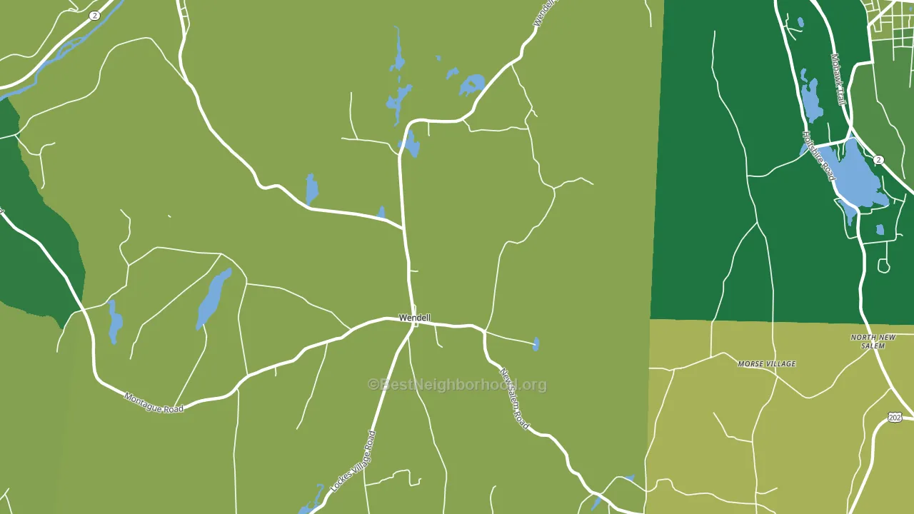 Wendell Depot, MA block-group voter-turnout map