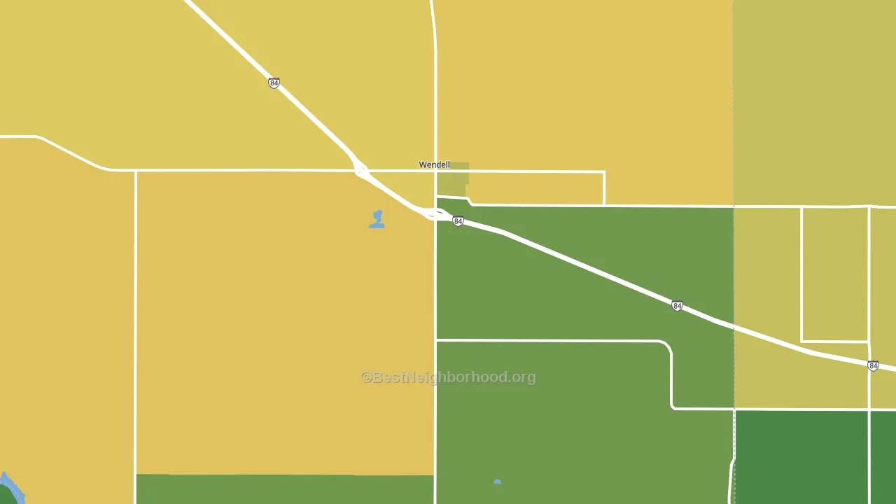 Wendell, ID block-group voter-turnout map
