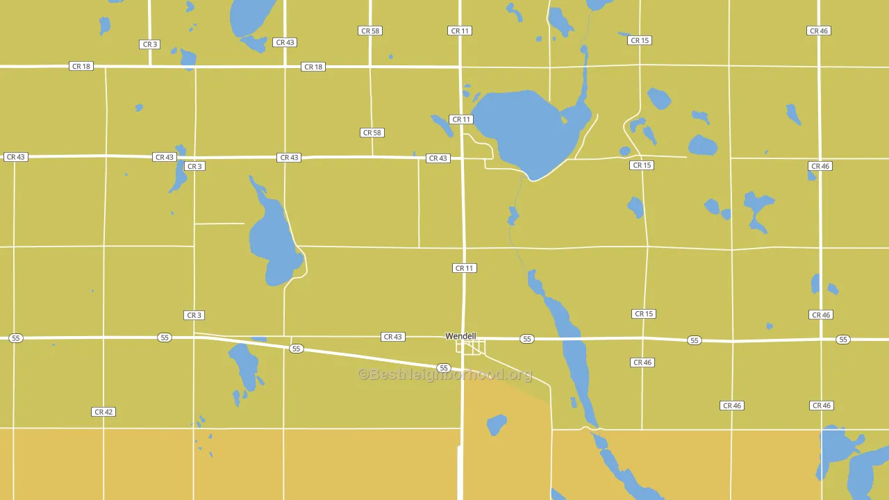 Wendell, MN block-group voter-turnout map