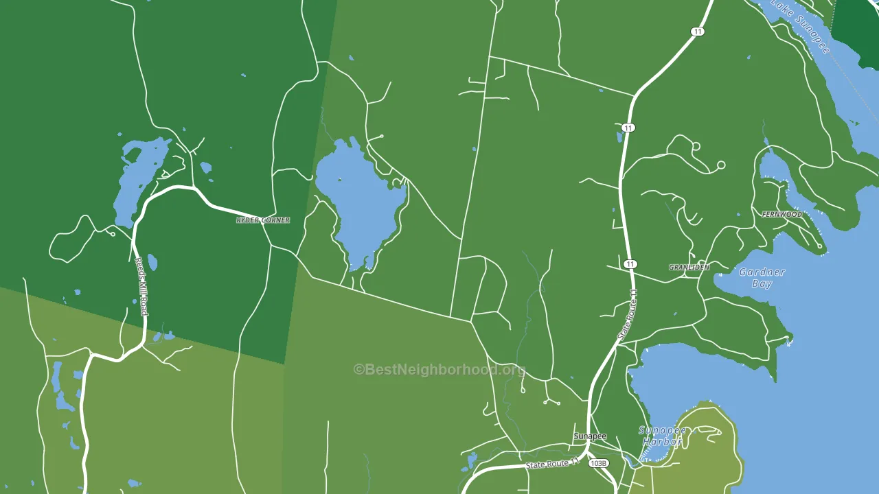 Wendell, NH block-group voter-turnout map