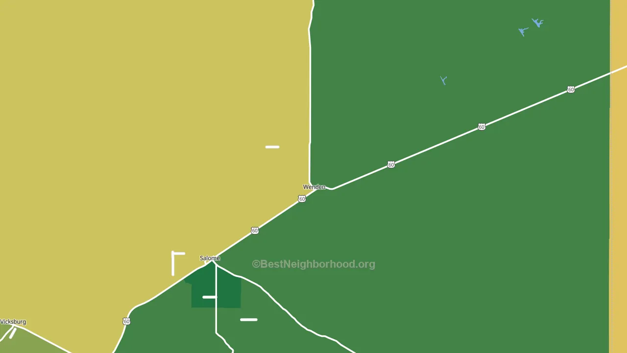 Wenden, AZ block-group voter-turnout map