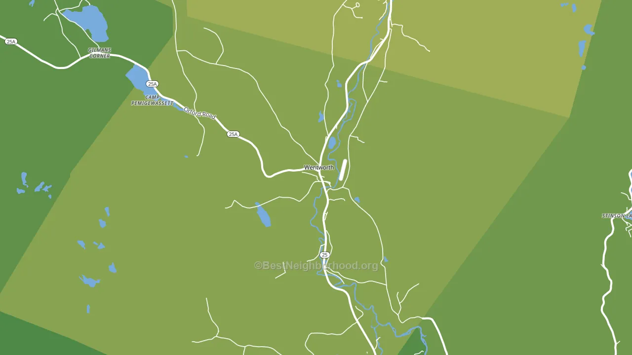 Wentworth, NH block-group voter-turnout map