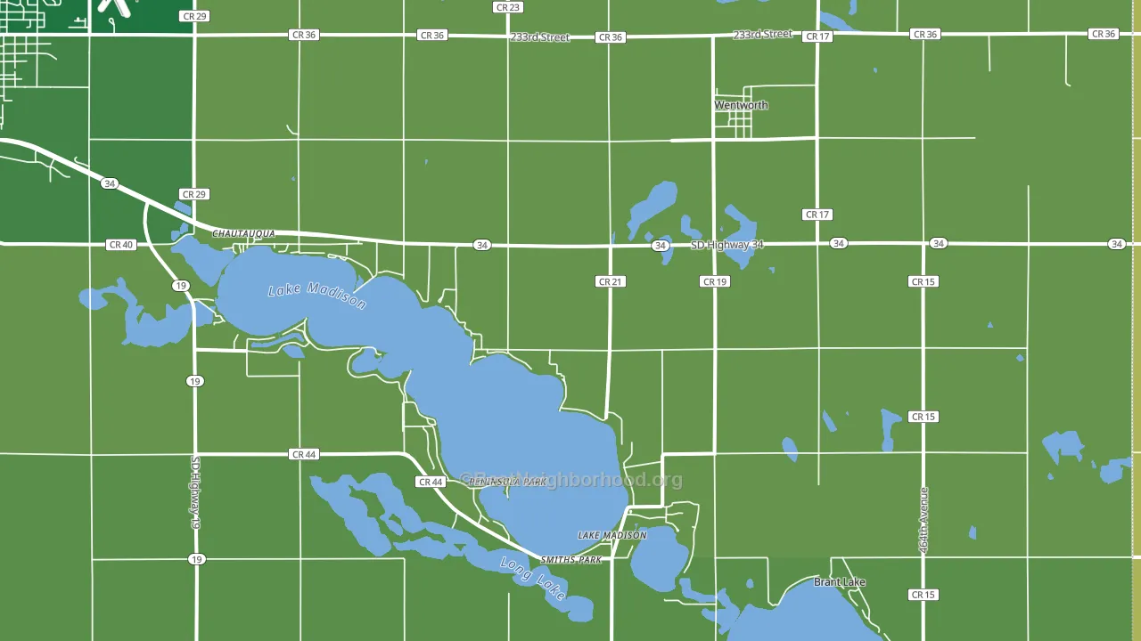 Wentworth, SD block-group voter-turnout map