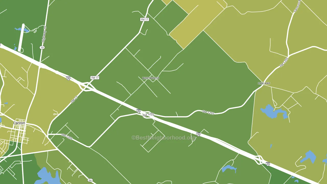 Wentworth, TX block-group voter-turnout map