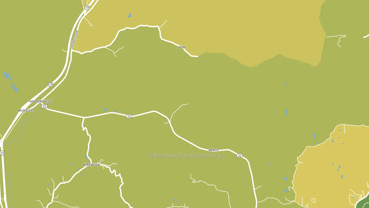 Werth, WV block-group voter-turnout map